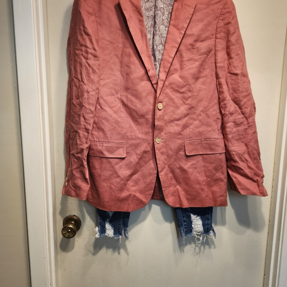 Ralph Lauren Pink Blazer 100% Linen
